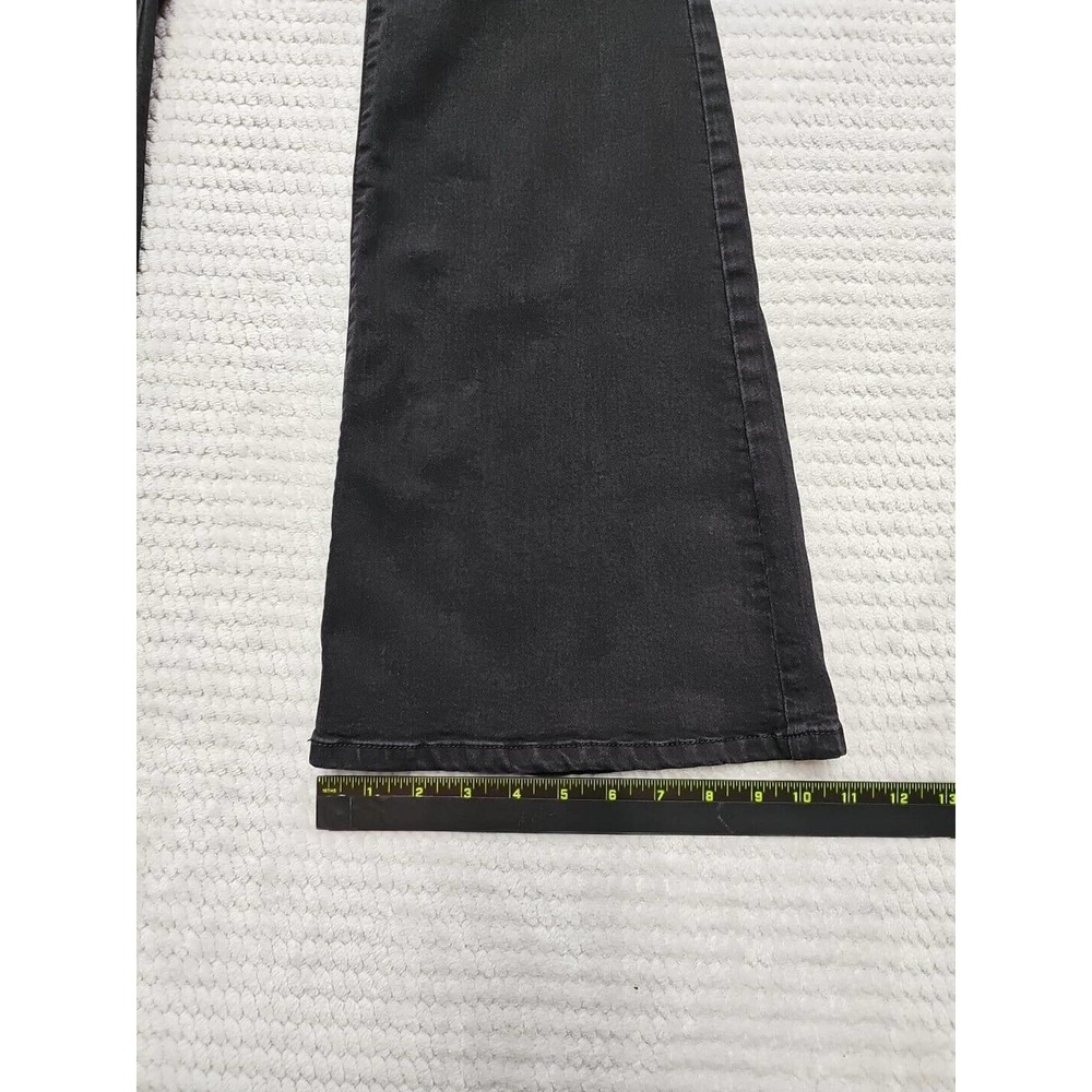 Fashion Nova Jeans Juniors Size 13 Black Bell Bottom Flare Leg High Rise - Picture 3 of 9